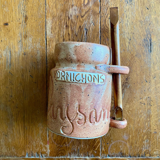 Pattern: Vintage French Cornichons Pot with Tongs – Curiosité Göteborg | Fransk vintageinredning från Curiosité