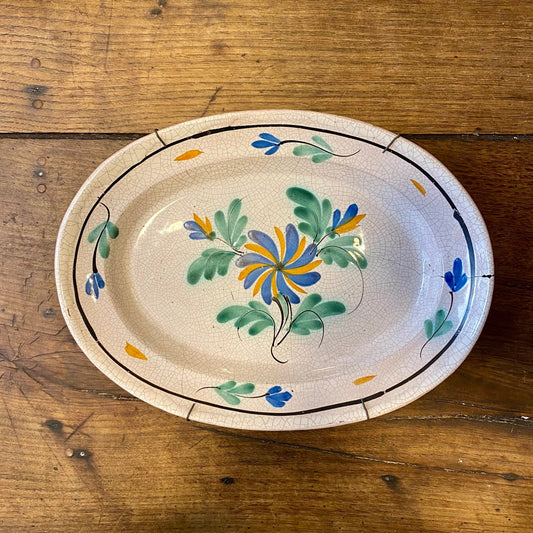Vintage French “Cul Noir” Faience Wall Plate