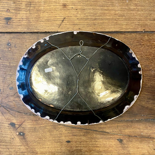 Vintage French “Cul Noir” Faience Wall Plate