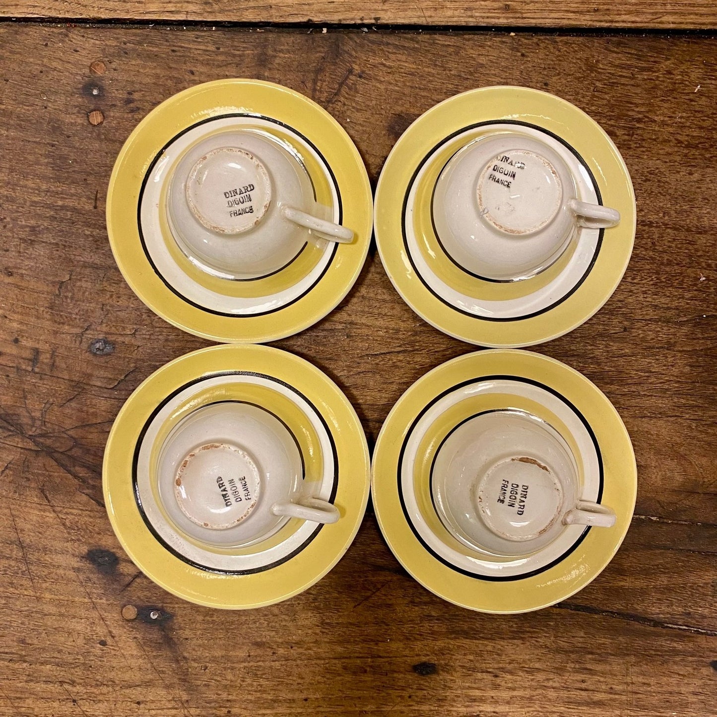 Pattern: Vintage French Digoin Cup & Saucer Set – Yellow – Curiosité Göteborg | Fransk vintageinredning från Curiosité