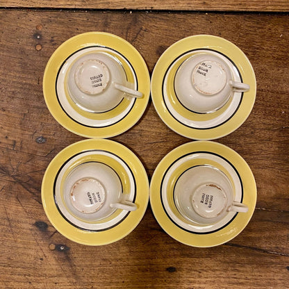 Pattern: Vintage French Digoin Cup & Saucer Set – Yellow – Curiosité Göteborg | Fransk vintageinredning från Curiosité