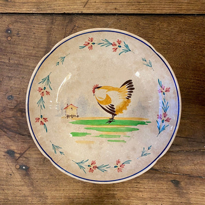 Pattern: Vintage French Faïence Pedestal Dish – Sarreguemines – Curiosité Göteborg | Fransk vintageinredning från Curiosité