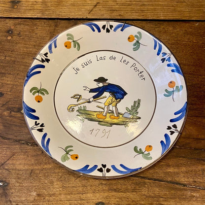 Pattern: Vintage French Faience Wall Plate – Curiosité Göteborg | Fransk vintageinredning från Curiosité