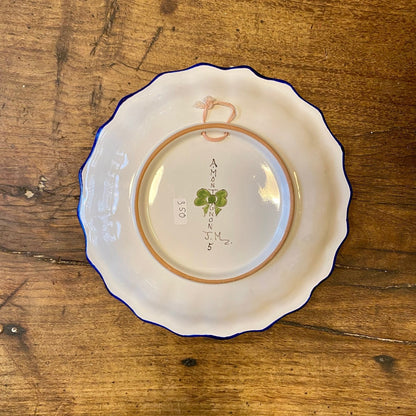Vintage French Faience Wall Plate by A. Montagnon