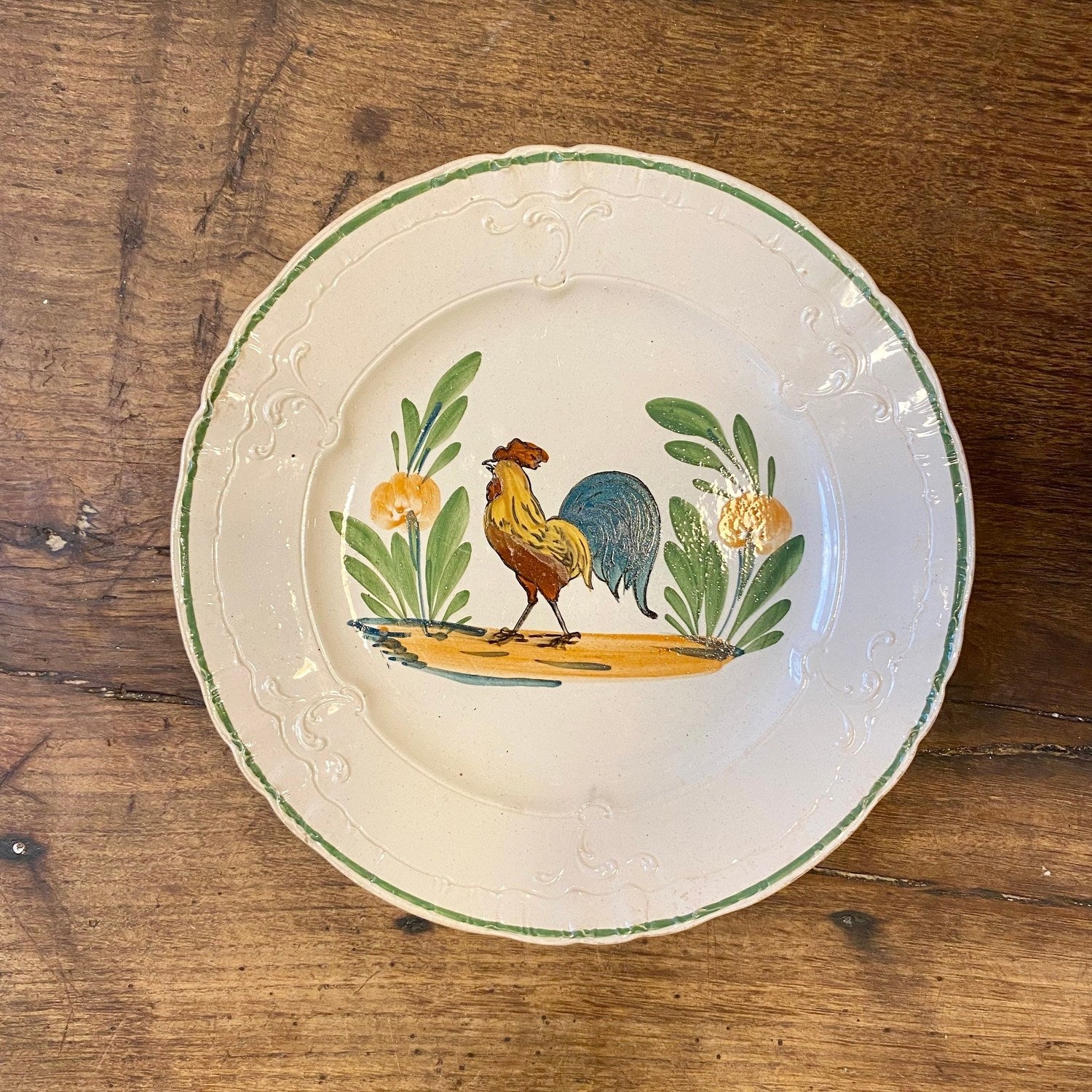 Pattern: Vintage French Longwy Faience Plate – Curiosité Göteborg | Fransk vintageinredning från Curiosité