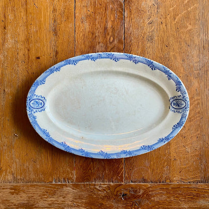 Pattern: Vintage French Oval Platter – Blue Transferware – Curiosité Göteborg | Fransk vintageinredning från Curiosité