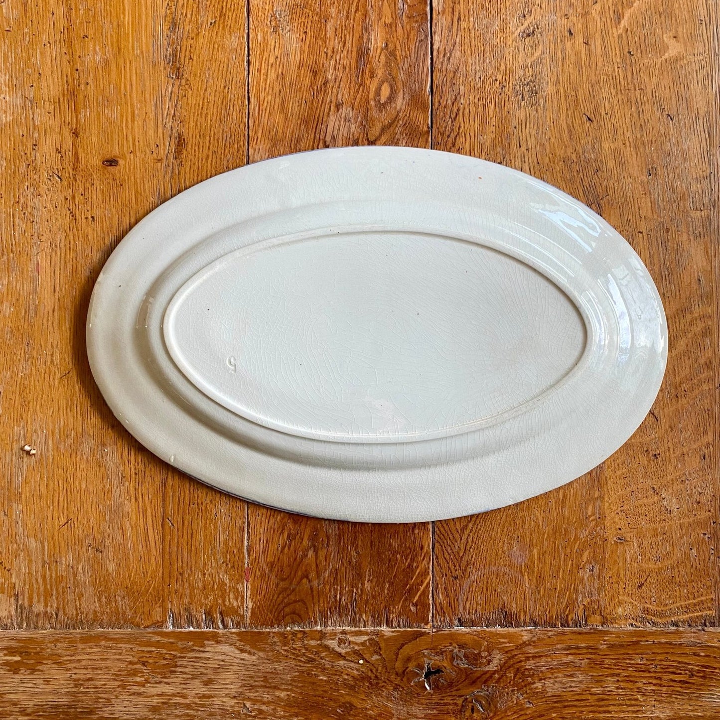 Pattern: Vintage French Oval Platter – Blue Transferware – Curiosité Göteborg | Fransk vintageinredning från Curiosité
