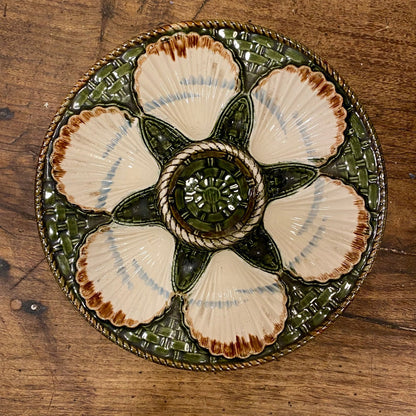 Pattern: Vintage French Oyster Plate – Longchamp Terre de Fer – Curiosité Göteborg | Fransk vintageinredning från Curiosité