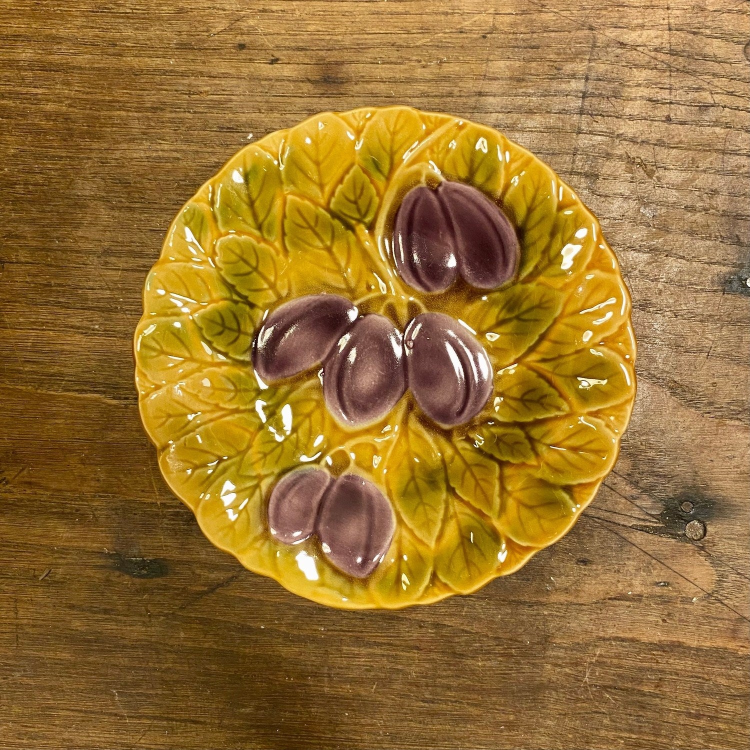 Pattern: Vintage Fruit Plate - Sarreguemines – Curiosité Göteborg | Fransk vintageinredning från Curiosité