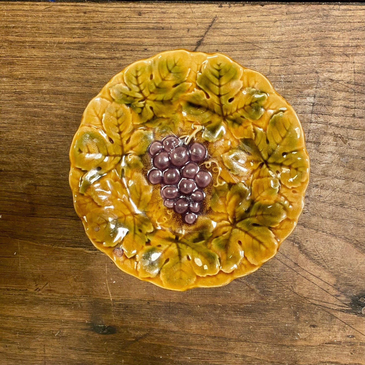 Pattern: Vintage Fruit Plate - Sarreguemines – Curiosité Göteborg | Fransk vintageinredning från Curiosité