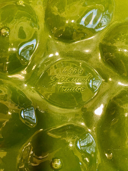 Pattern: Vintage St-Clément Oyster Plate Green Glaze – Curiosité Göteborg | Fransk vintageinredning från Curiosité
